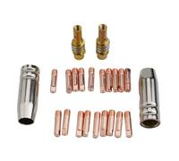MB15 15AK MIG Kit d'accessoires de brûleur de soudage avec composants en cuivre et laiton, compatible avec les soudeurs MIG200 et MIG130 (0,9 mm)