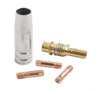 MB15 15AK MIG Kit de consommables de pointes de contact avec 5 pointes en cuivre de différents diamètres, avec support de pointe de contact et buse de protection (1.2)