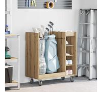 MBDRKVGF Armoire à roulettes de rangement pour accessoires de golf en chêne | Corps en bois stable, avec 4 roues, idéal pour le garage et le salon