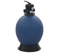 MBDRKVGF Filtre à sable avec valve 6 voies, chaudière filtrante 560 mm | polyéthylène haute densité, débit de 10 m/h, pression de fonctionnement de 50 psi, capacité de filtration de 100 kg
