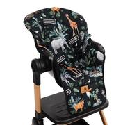 MBESZKA Housse de chaise haute compatible avec Kinderkraft Yummy, Peg Perego Prima Pappa, Chicco Polly, IKEA - Imperméable - Certifié Öko-Tex et lavable - Cadeau de fête prénatale, jungle