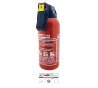 MBS FIRE Extincteur à poudre pour voiture P2 GM Rouge laqué Capacité d'extinction 2 kg e feu A, B, C