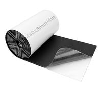 Mbsomnus Mousse Autocollante 430mmx6mmx4m Mousse Adhesive Noir | Plaque de Mousse Néoprène, Support Adhésif, Coussinets Meubles, Protecteurs de Sol, Comblement d'Espace, DIY