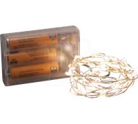 MC-240UW - Guirlande lumineuse LED, 2 m, 40 LED, blanc chaud, fonctionnant