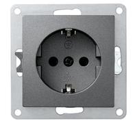 MC POWER 1534772 Prise de courant avec contact de protection | Flair | 250 V ~ / 16 A - Anthracite mat 230 V