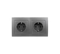 MC POWER - FLAIR - Set de prises - Anthracite mat - Avec sécurité enfant