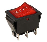 MC POWER Interrupteur à bascule | 6 broches, bascule noire, AC 250 V/10 A