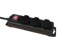 Mc Power Multiprise de jardin avec interrupteur IP44 pour l'extérieur