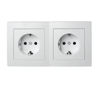 MC POWER - Prises murales | FLAIR | Set Starter 2S 3 pièces | blanc, mat
