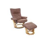 MCA fauteuil relax Montreal tissu charge max. 130kg marron antique nature