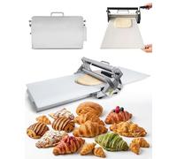 Mcamgiczin Laminoir à Pâte Manuel Pliable, Machine à Pizza 30,5 cm | Pâte ultra-fine de 0,5mm Idéal pour croissants & viennoiseries Assemblage en 10s chrono Nettoyage facile sans résidus
