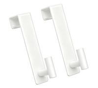 MCAOAL Crochet de en acier inoxydable, pour porte en verre sans cadre, avec tampon éponge doux, poignée silencieuse, attaches pour serviettes à installation rapide, 2 pièces