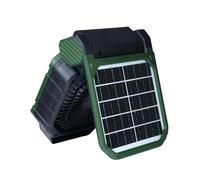 MCAOAL Ventilateur Portable avec lumière LED, 4 Vitesses réglables, Fonction minuterie pour Camping en Plein air, Tente de pêche, Utilisation de refroidisseurs, Ventilateur extérieur à Piles avec