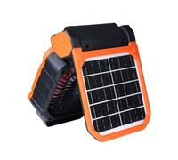 MCAOAL Ventilateur Portable avec lumière LED, 4 Vitesses réglables, Fonction minuterie pour Camping en Plein air, Tente de pêche, Utilisation de refroidisseurs, Ventilateur extérieur à Piles avec