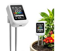Mcbazel Testeur de Sol 6 en 1, Testeur pour pH, Humidité, Fertilité, Température, Lumière et Humidité Ambiante