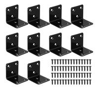 McBlast 10 Pièces Équerre Perforée 40x40x40mm | Connecteur angle 90°, acier robuste, assemblage bois, meubles, fixation simple, lot de 10.
