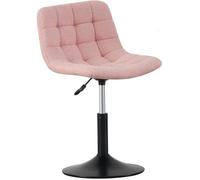 mcc direct Drake Chaise de coiffeuse avec housse en tissu doux, repose-pieds et structure en métal pour chambre à coucher (rose)