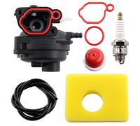 MCHNIC Carburateur avec filtre à air et bougie d'allumage pour moteur de tondeuse à gazon Briggs & Stratton 799583 591160 593261 591110 595656 591979 08P502 8P502 09P602 9P602 300E 450E 500E Série