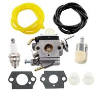 MCHNIC Carburateur avec tuyau à essence, kit de filtre à essence pour Husqvarna 129C 129L 129R 129LDX 129RJ 129LK coupe-bordure remplace 545008097