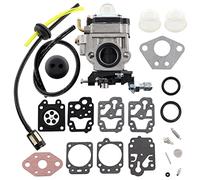 MCHNIC Carburateur pour Débroussailleuse Chinoise Coupe-Bordure CG430 CG520 BC430 BC520 43CC 52CC 2 Temps Moteur Outils de Jardin Carburateur Membrane Joint Réparation kit Tuyaux & Filtre Kit
