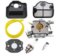 MCHNIC Carburateur pour Husqvarna 36 41 136 137 141 142 Tronçonneuse Remplace 530071987, 530035482, 530029811et Bougie d'allumage Filtre à air kit