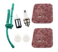 MCHNIC Kit d'entretien de filtre à air pour Stihl FS38 FS45 FS46 FS55 HS45 FC55 KM55 HL45 Remplace la bougie d'allumage CMR6H 4140 124 2800 taille-haie
