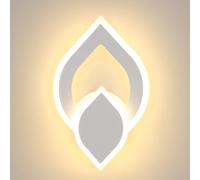 Mckalen 16W 1800LM LED Applique Murale Blanc Fleur Design Blanc Chaud 3000K