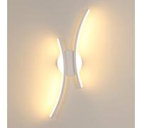 Mckalen Applique Murale Intérieure LED, 20W 2250LM Blanc Lampe Murale LED Chambre Créativité, 44.5CM Luminaire Mural Moderne en Aluminium pour Salon Cuisine Couloir Escalier, Blanc Chaud 3000K