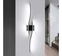 Mckalen Applique Murale Intérieure LED, 27W 3035LM Lampe Murale Moderne Chambre Noir 89CM, Luminaire Mural Créativité Design en Aluminium pour Salon Couloir Escalier,Lumière Froide 6500K