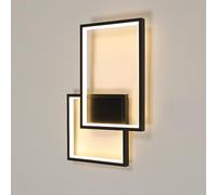 Mckalen Applique Murale Intérieure LED, 34W 3825LM Lampe Murale LED Moderne, 41CM Noir Éclairage Mural Chambre en Aluminium Blanc Chaud 3000K pour Salon, Cuisine, Couloir, Escalier