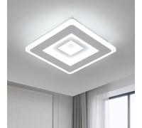 Mckalen Plafonnier LED Moderne, 28W 3150LM Lampe de Plafond en Acrylique, 20CM Blanc Luminaire Plafonnier LED pour Chambre Couloir Cuisine Salle à manger Salon, Blanc Froid 6500K