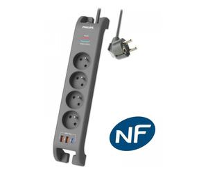 MCL SPN4140GA/19 multiprise 2 m 4 sortie(s) CA Intérieure Gris