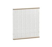 MCMUZKZS Boîte Rangement Murale en Acrylique Transparent Stable Vitrine Murale Finition Aspect Bois Bords Polis pr Collectionneurs, Bureau, 36 PC 66x66mm