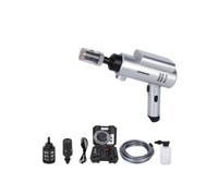 MCMUZKZS Mini Nettoyeur Haute Pression Portable Auto-Amorçant Lance Lavage Voiture sans Fil Multifonctionnel pour Garage, 12 V, Coffret En Plastique, Gris