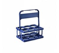 MCMUZKZS Porte-bière Portable Porte-Bouteille Rack Pliable Plastique Poignée Solide Fonction Rangement Adaptée pour Sortie Barbecue Animation, Bleu, Bleu, Grand 500 ML Environ