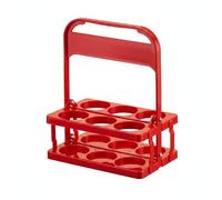 MCMUZKZS Porte-bière Portable Porte-Bouteille Rack Pliable Plastique Poignée Solide Fonction Rangement Adaptée pour Sortie Barbecue Animation, Rouge, Rouge, Petit 300 ML Environ