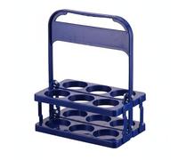 MCMUZKZS Porte-bière Portable Porte-Bouteille Rack Pliable Plastique Poignée Solide Fonction Rangement Adaptée pour Sortie Barbecue Animation, Bleu, Bleu, Petit 300 ML Environ