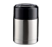 MCMUZKZS Récipient de Conservation du Lait Maternel Contenant à Soupe sous Vide Pot Alimentaire en Acier Inoxydable Résistant Pliant Facile à Porter pour École, Argent 1000ml