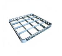 MCMUZKZS Support Empilable Porte-boissons Range-verres Modularisé en Polypropylène Alimentaire Base Renforcée Séchage Usage Intensif Facile à Déplacer Adapté à, Gris, Extension 16-Grilles