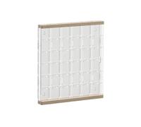 MCMUZKZS Vitrine Acrylique Compartimen en Grille Traparente Organiseur Bureau en Bois Morne pr Chambre, 45x45mm, 36 Grilles