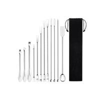 Mcnhbdgg En Acier Inoxydable Lab Spatula Micro Scoop Set Outil de Laboratoire pour Poudres Remplisseur de Gélulesutivoir.