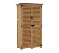 MCombo Armoire de jardin Armoire à outils 0870, résistante aux intempéries, Armoire de jardin Bois naturel