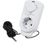 Thermostat de prise McPower "TCU-440", 5-30°C, 3.500W, 230V, câble + sonde extérieure