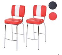 Mendler Tabourets de bar Avellino - Rouge