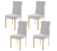 MCW 4x chaise de salle à manger MCW-E58, fauteuil ~ tissu gris, pieds clairs