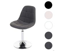 MCW Chaise de salle à manger MCW-A60 tissu textile gris clair pied chromé