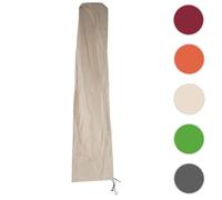 Mendler Housse de protection pour parasol HWC – jusqu'à 4 m – fermeture éclair – crème