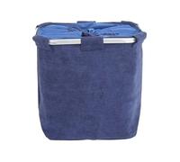 Panier à linge MENDLER HWC-C34 56x49x30cm 82l velours bleu Bleu G