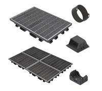 MD Technic Grattoir à chaussures avec grille en acier galvanisé et bac en plastique 600 x 400 x 70 cm, extensible modulaire (extension de module entre les bacs)