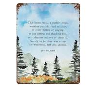 MDBJTCYZN Rustic Country House Vintage Metal Tin Sign Wall-Art Poster Cozy Cottage Decor for Porch Living Room Cabin Wall 8 X 12 inch